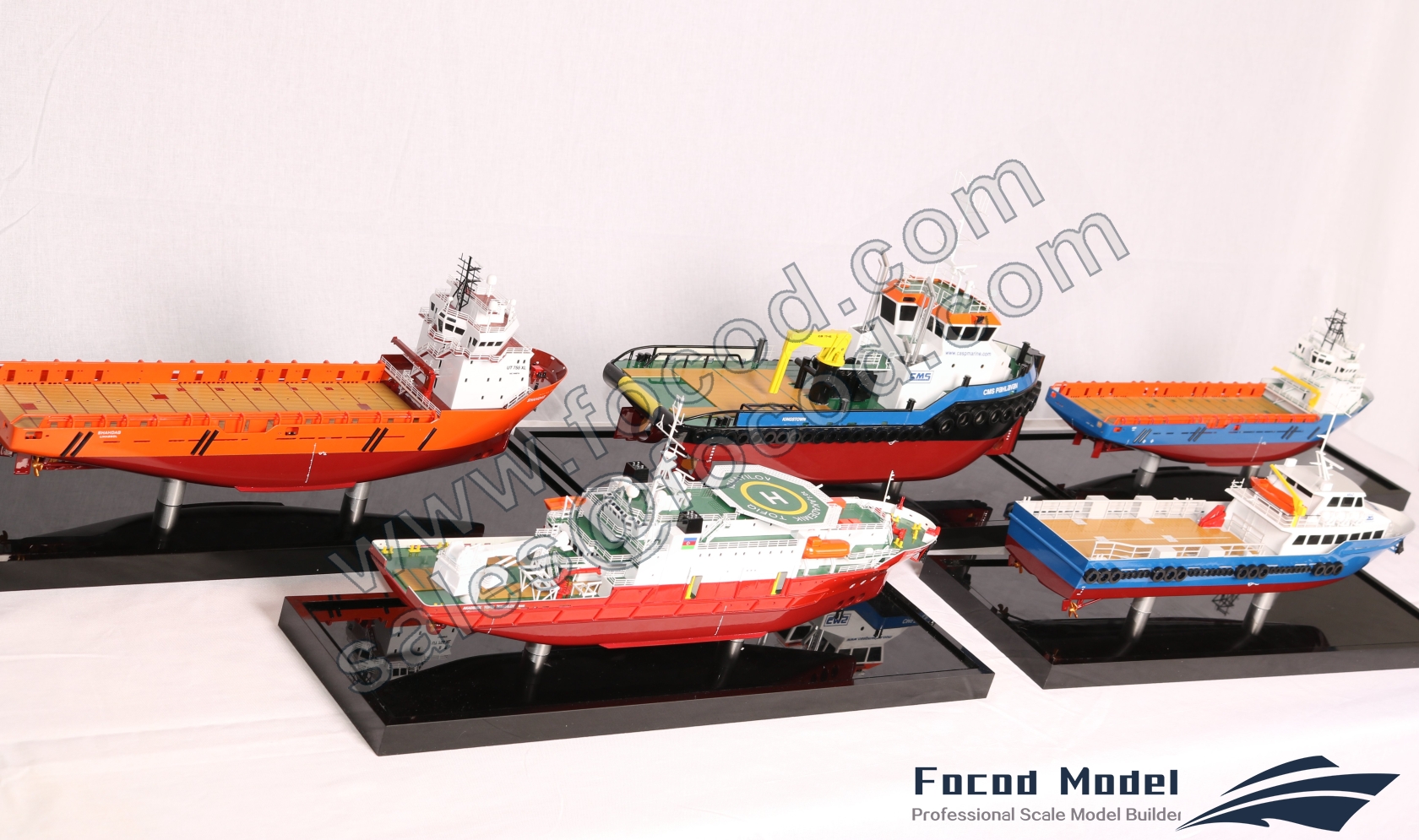 customized model of five 40cm ship models